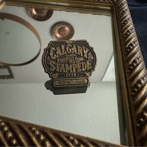 Vintage 1988 Calgary Exhibition & Stampede Brass “International Guest” Pin